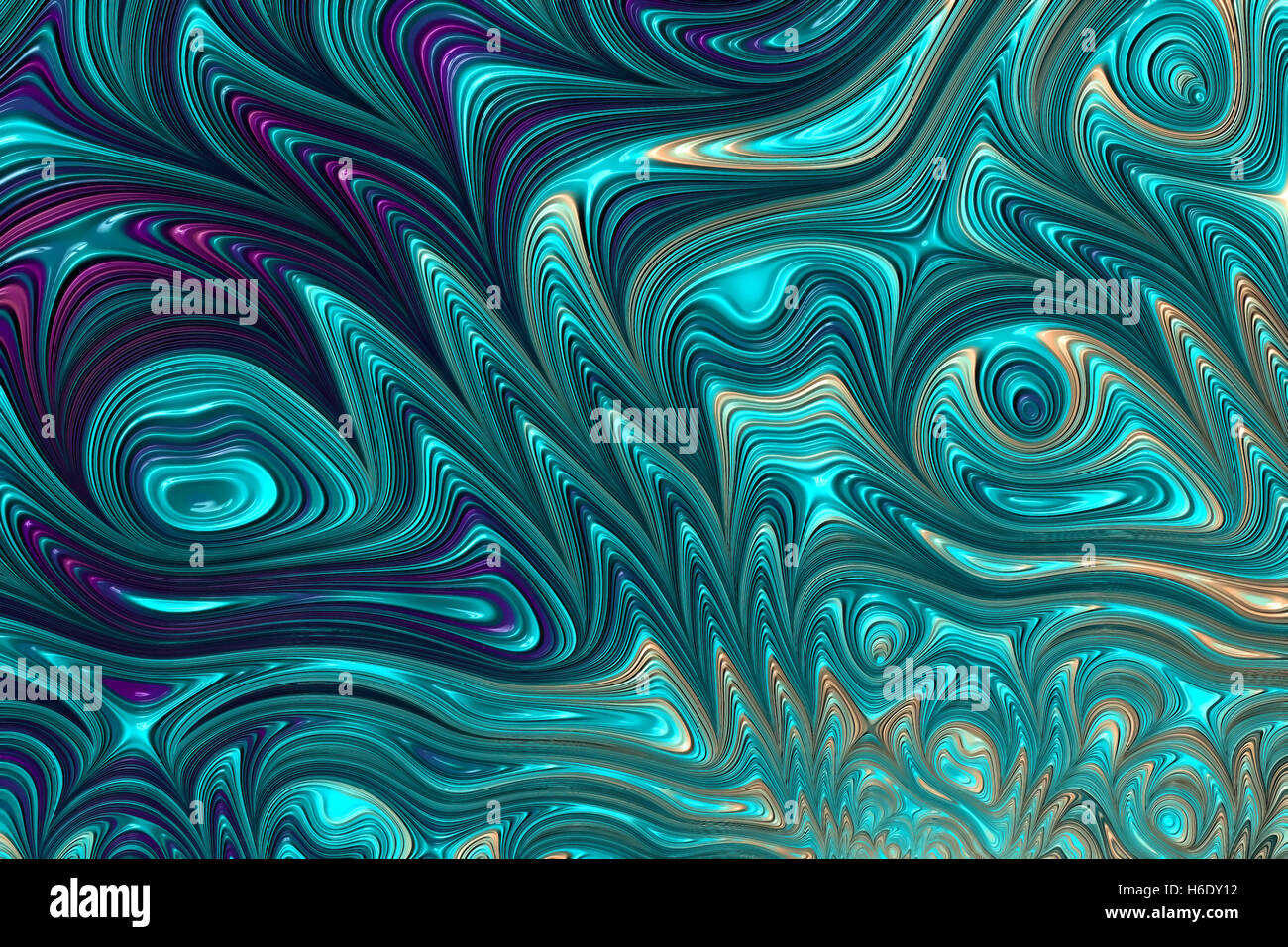 Abstract wavy background - digitally generated image Stock Photo