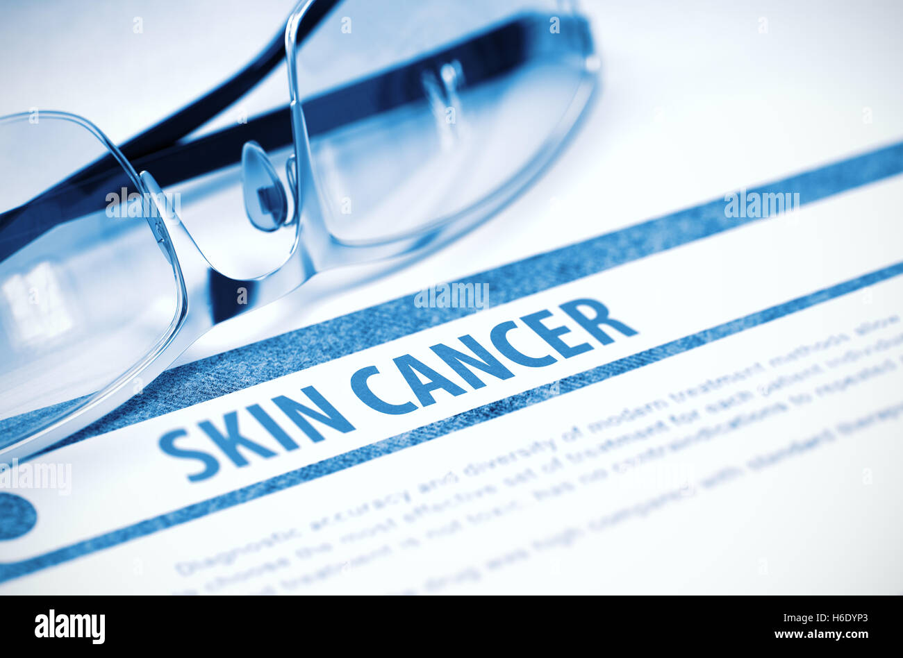 Diagnosis - Skin Cancer. Medicine Concept. 3D Illustration Stock Photo ...