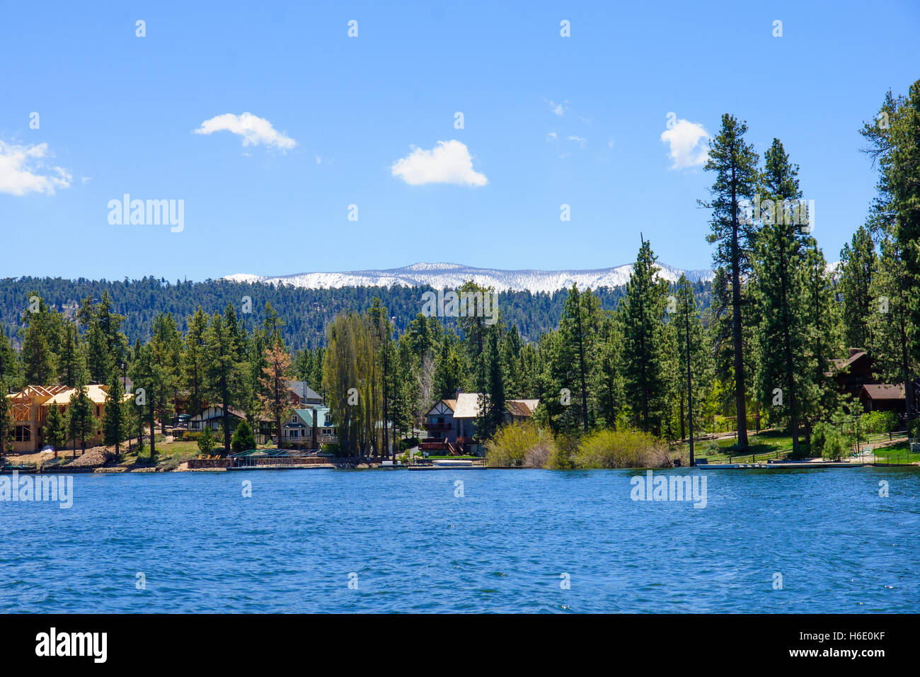 Lake and landscape in Big Bear Lake, California, USA Stock Photo