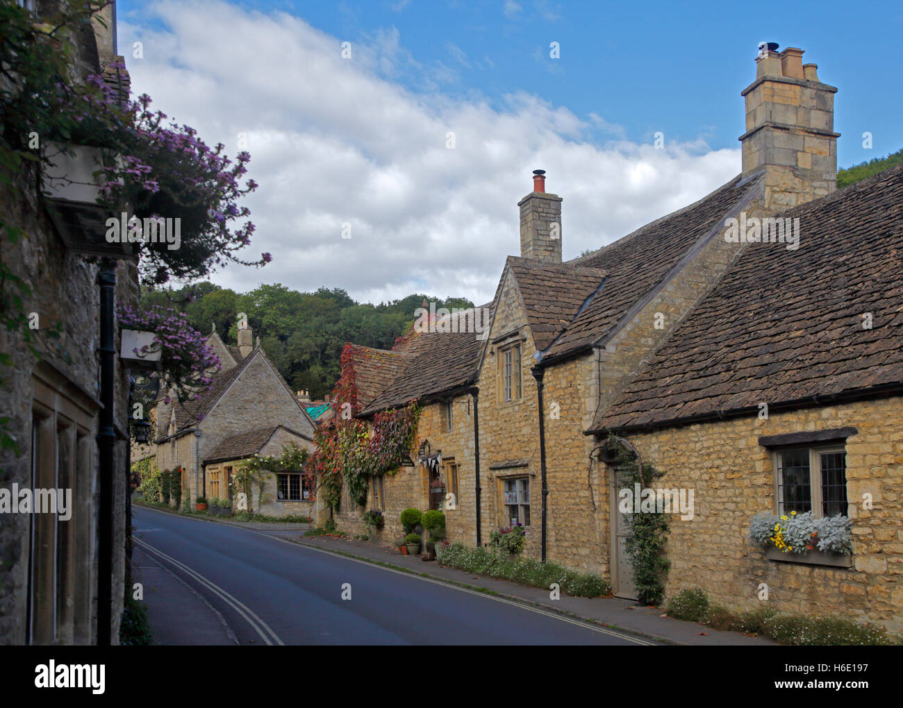 Castle Combe, Wiltshire, England Stock Photo Alamy
