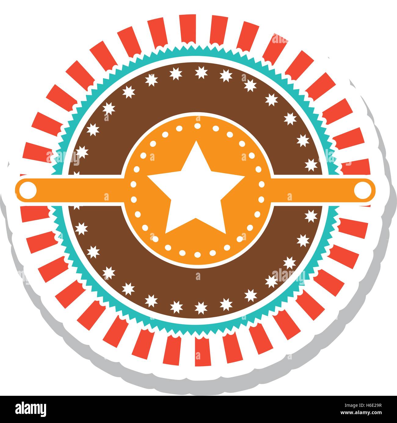 star brightly colored emblem or label icon image vector illustration ...