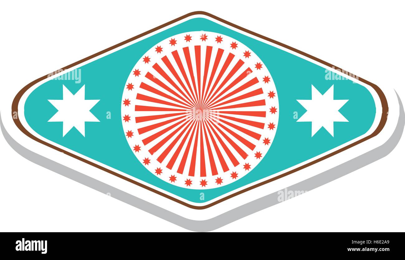 star brightly colored emblem or label icon image vector illustration ...