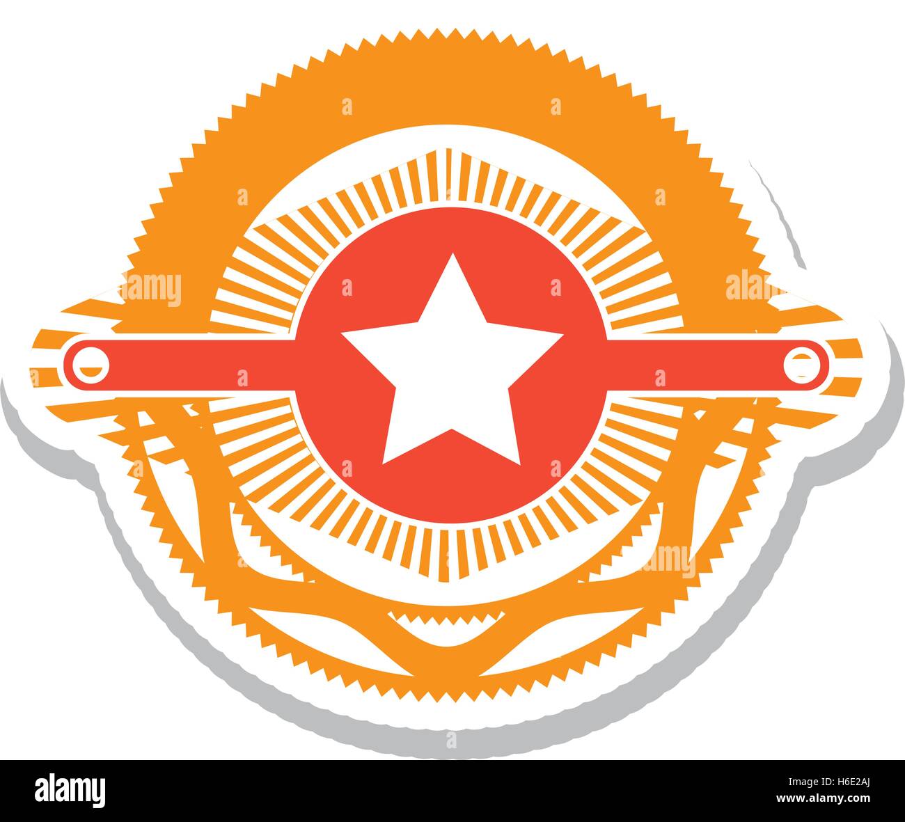 star brightly colored emblem or label icon image vector illustration ...