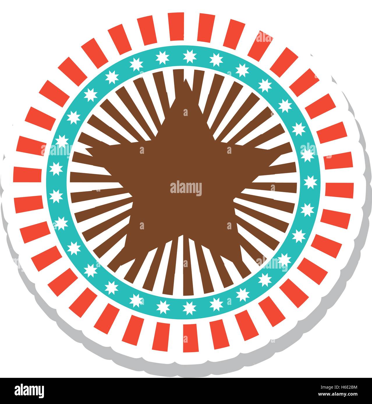 star brightly colored emblem or label icon image vector illustration ...