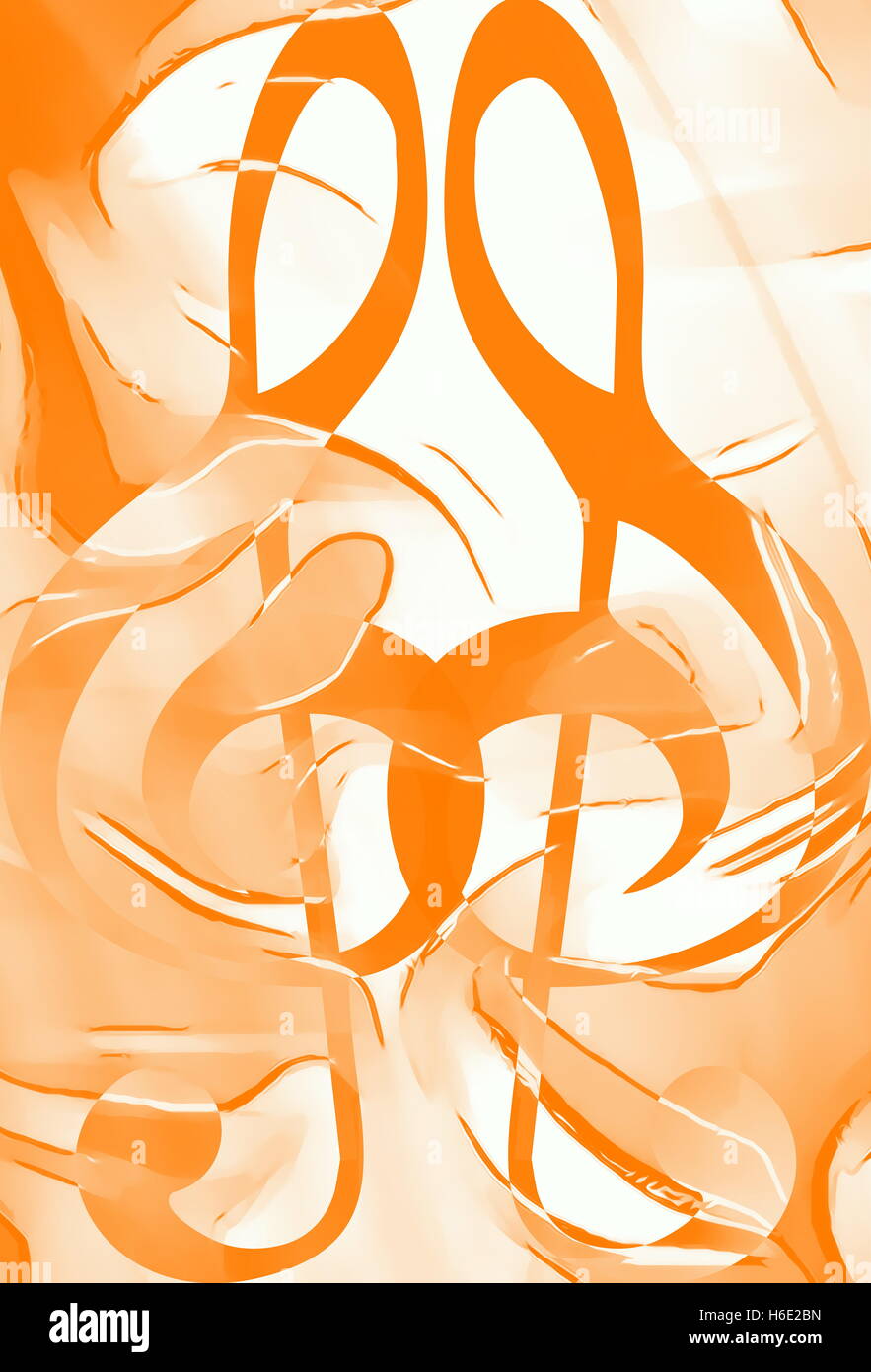 abstract music theme background with clef, modern design. Orange color