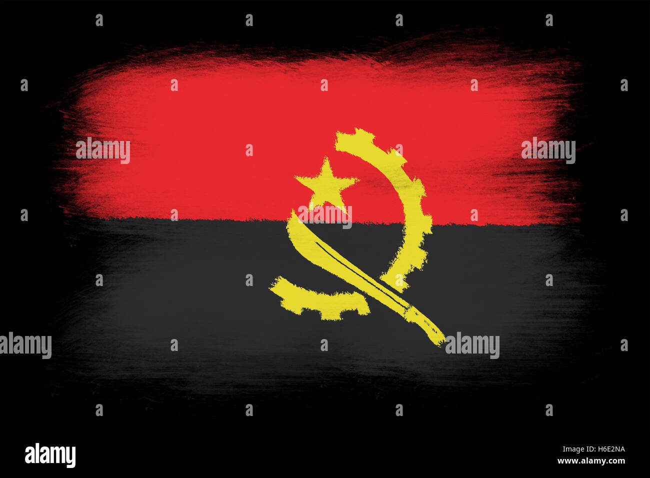 The Angolan flag Stock Photo - Alamy