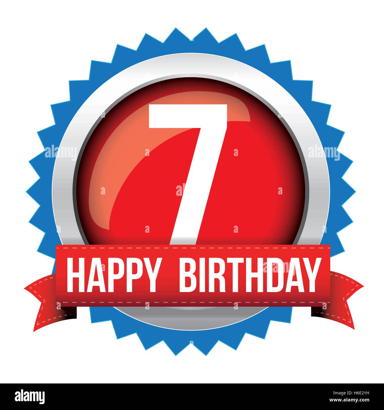 7th years birthday celebration Stock Vector Images - Alamy