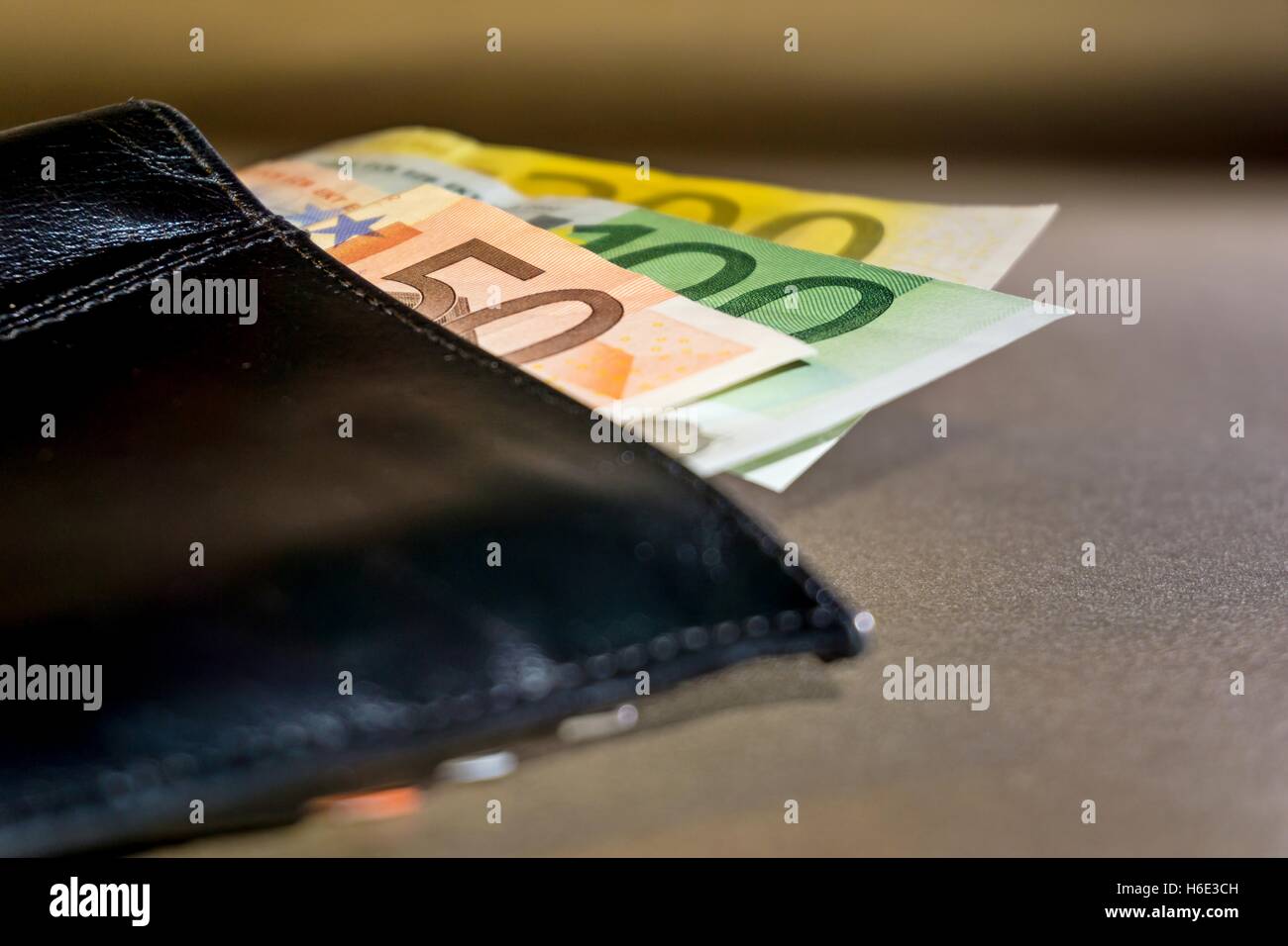 Money in the wallet Stock Photo