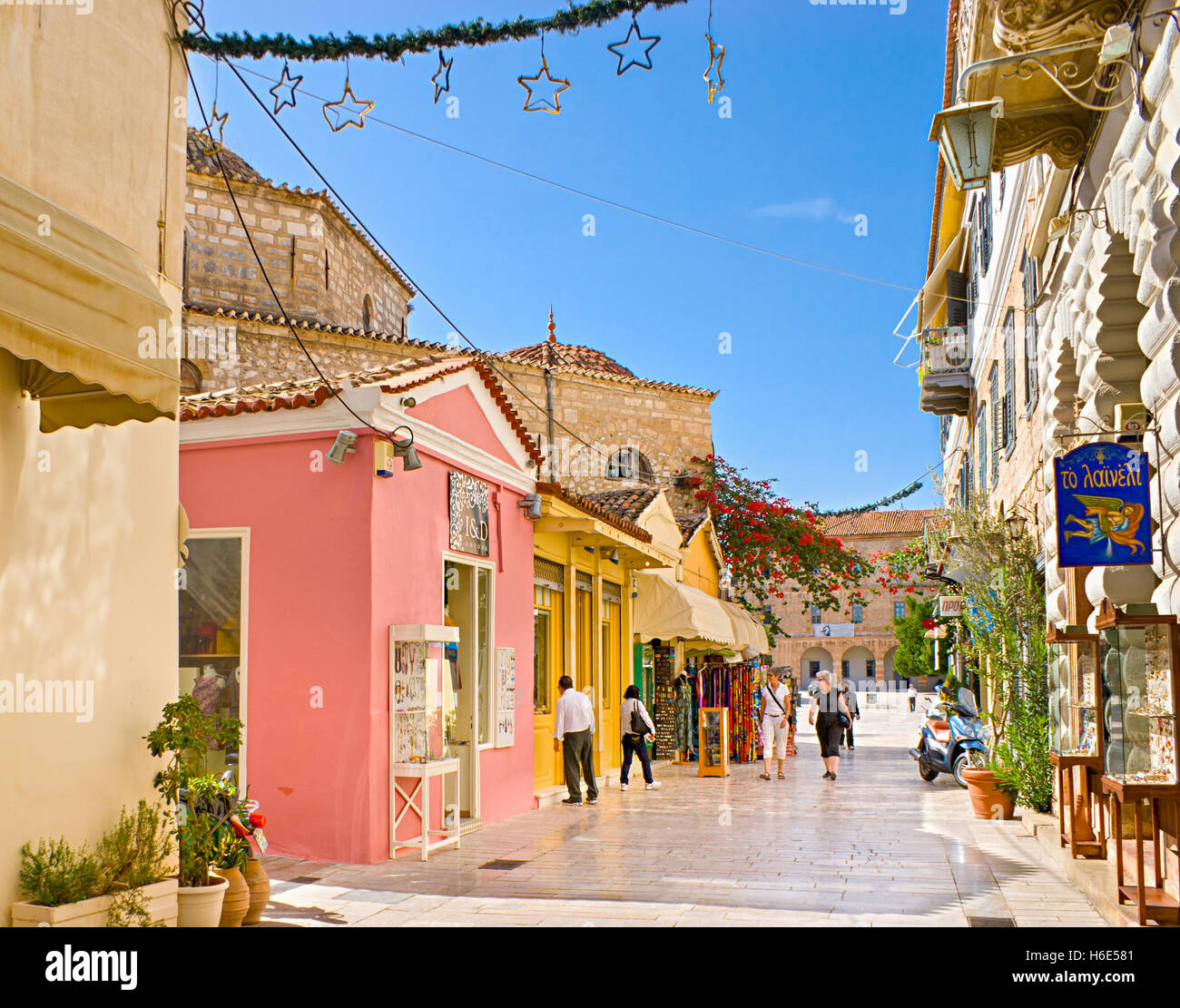 The popular among tourist Vasileos Konstantinou street with its shops The popular among tourist Vasileos Konstantinou street with its shops