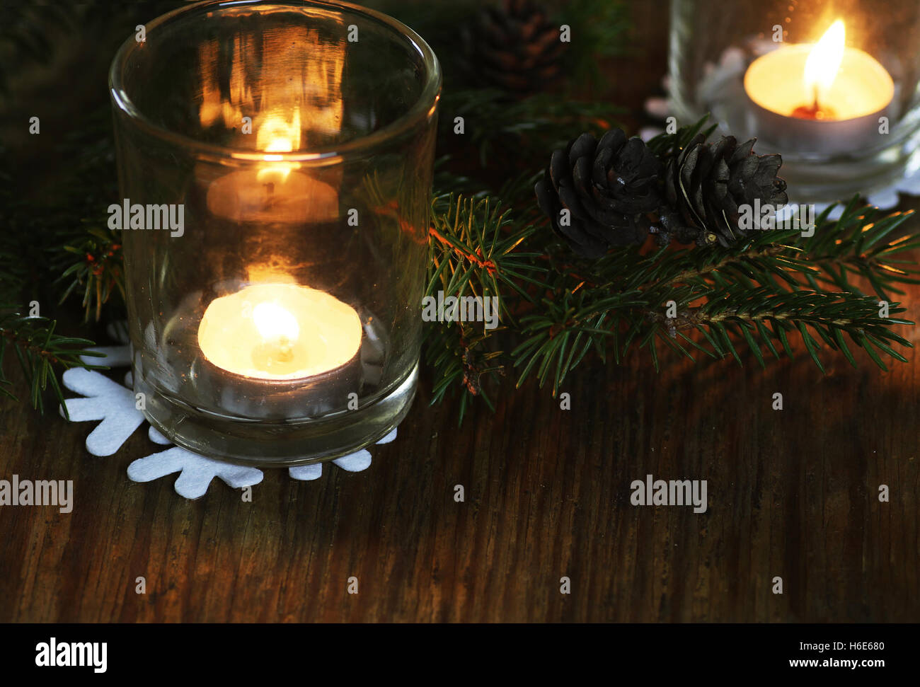 branch candlestick cone Stock Photo Alamy