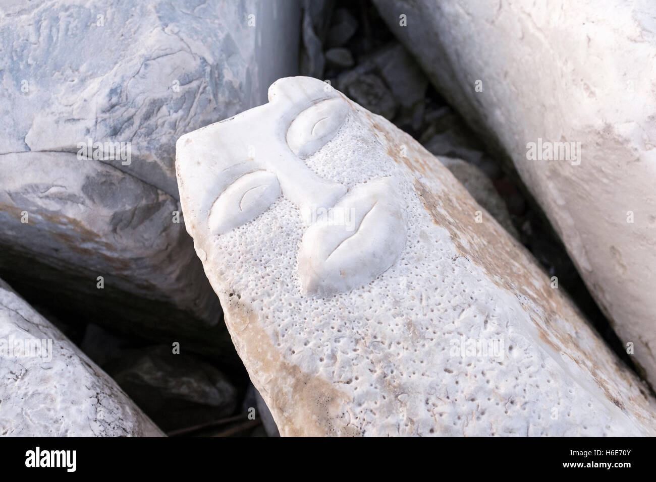 Stone sculpture in Lucca, Italy Stock Photo