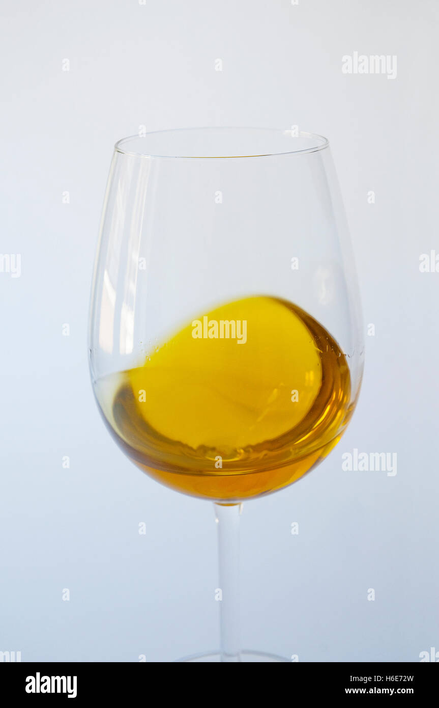 Olive oil tasting. Close view. Stock Photo