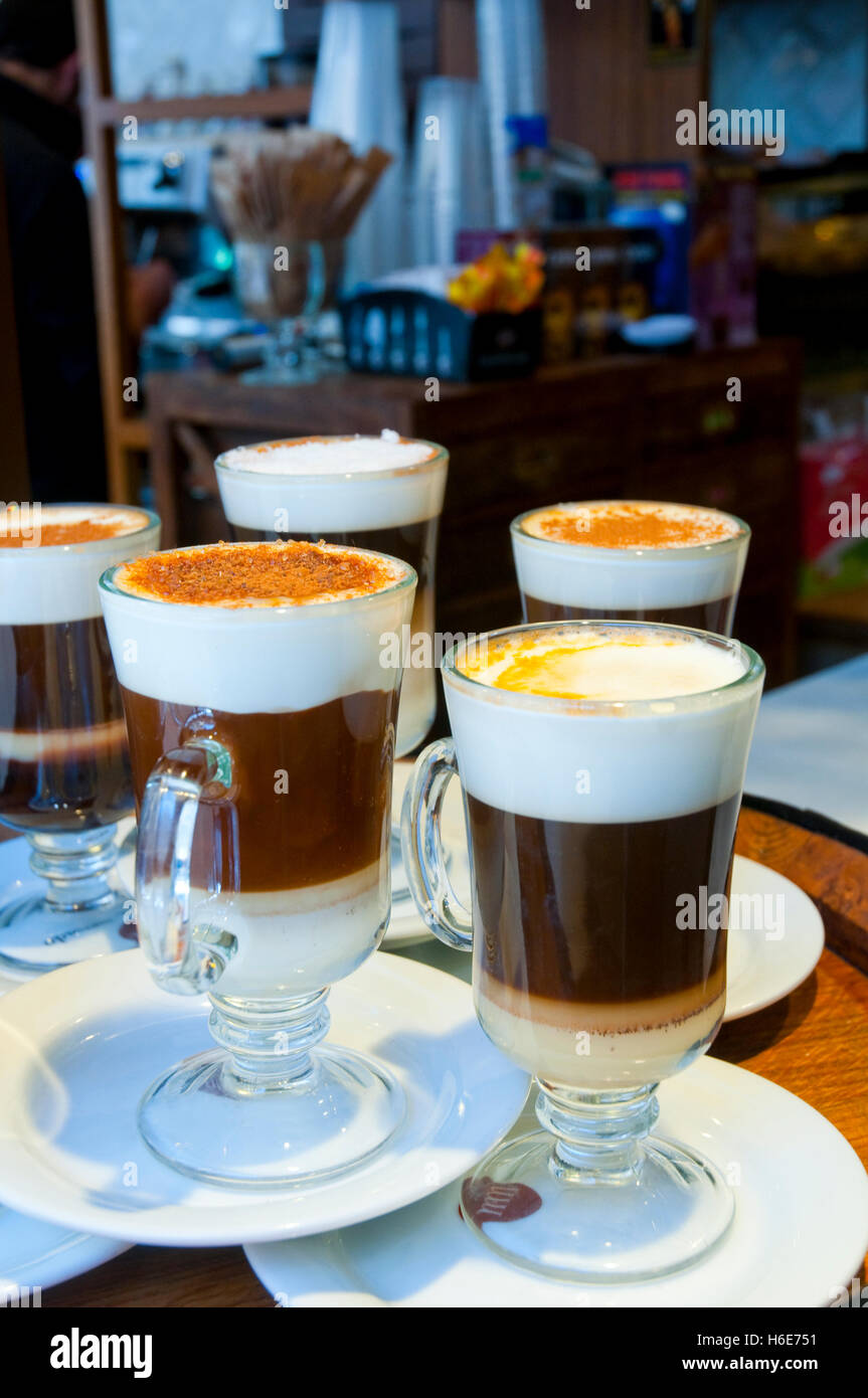 Assorted coffees. Stock Photo