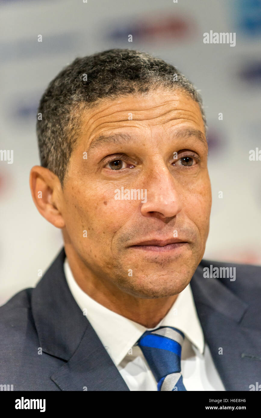 Chris Hughton in his first press conference as the new manager of Brighton  and Hove Albion FC Stock Photo - Alamy