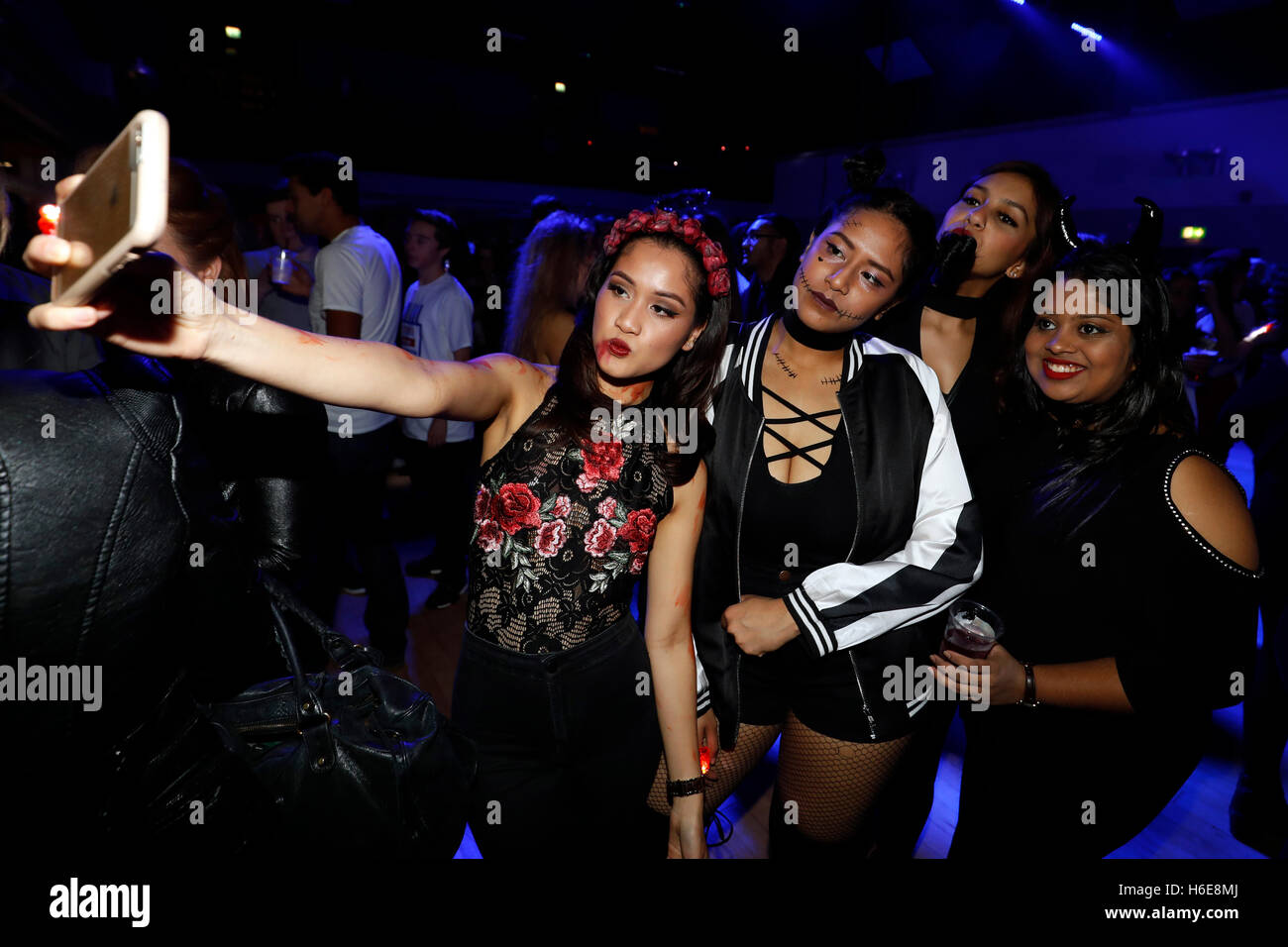 Members for the crowd take a selfie during Capital FM's Monster Mash Up ...