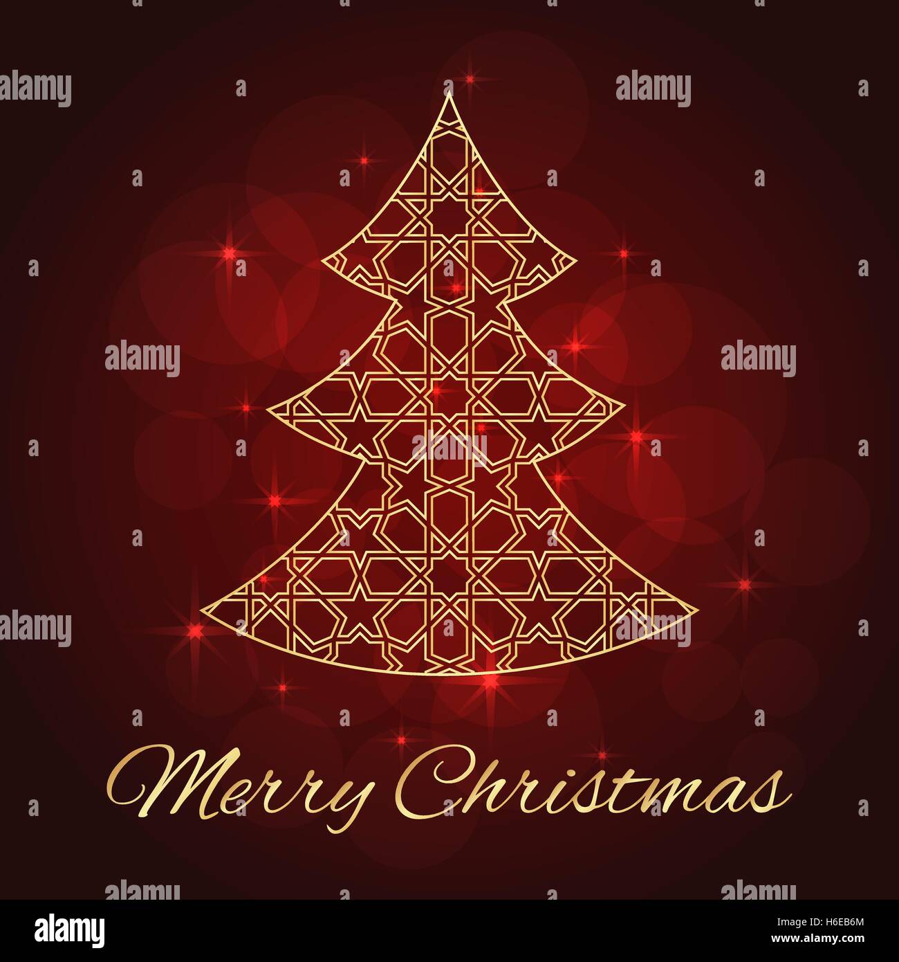 Gold christmas tree Stock Vector Image & Art - Alamy