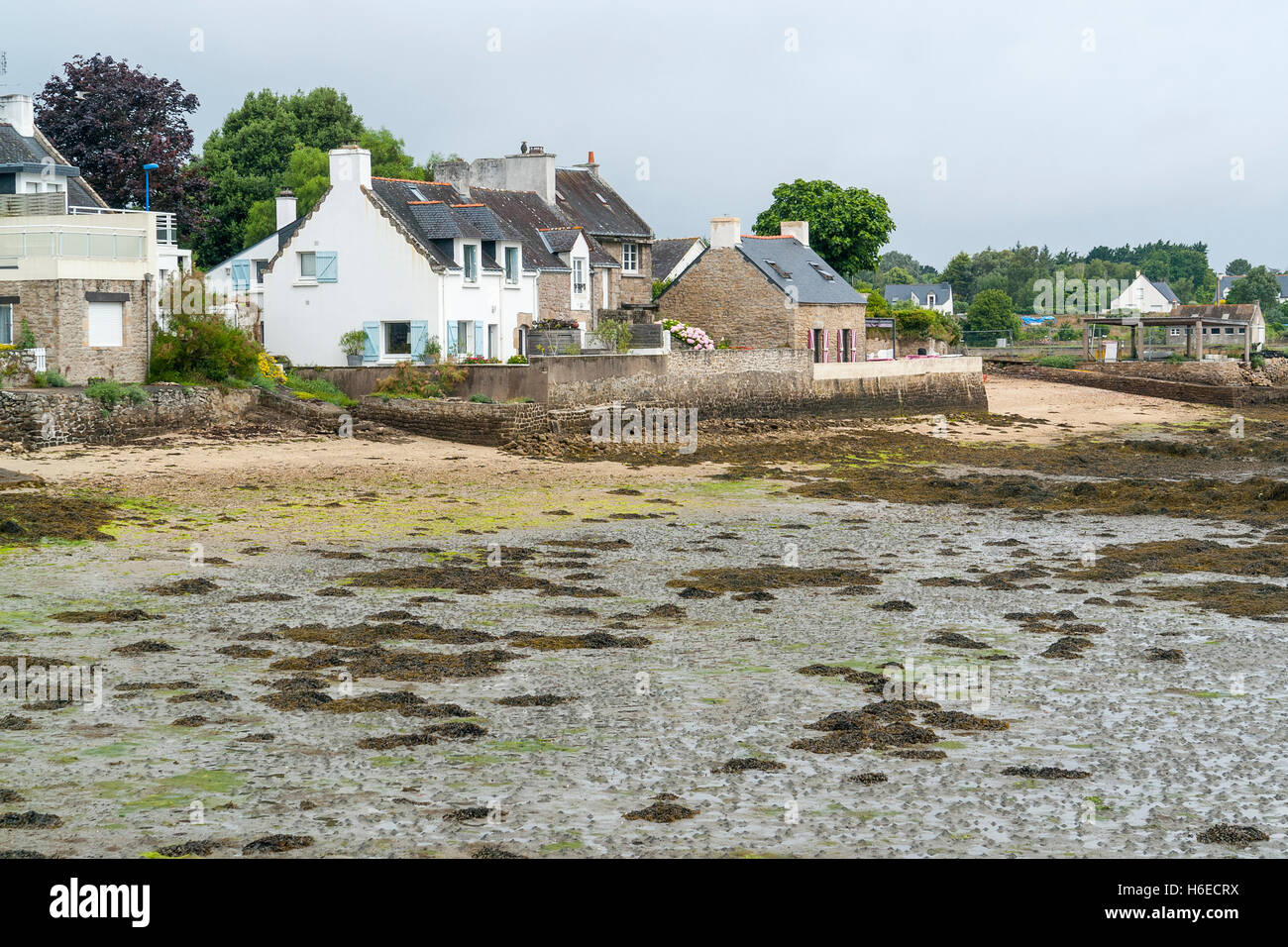 Scenery around Larmor-Baden, a commune in the Morbihan department of Brittany in north-western France. Stock Photo