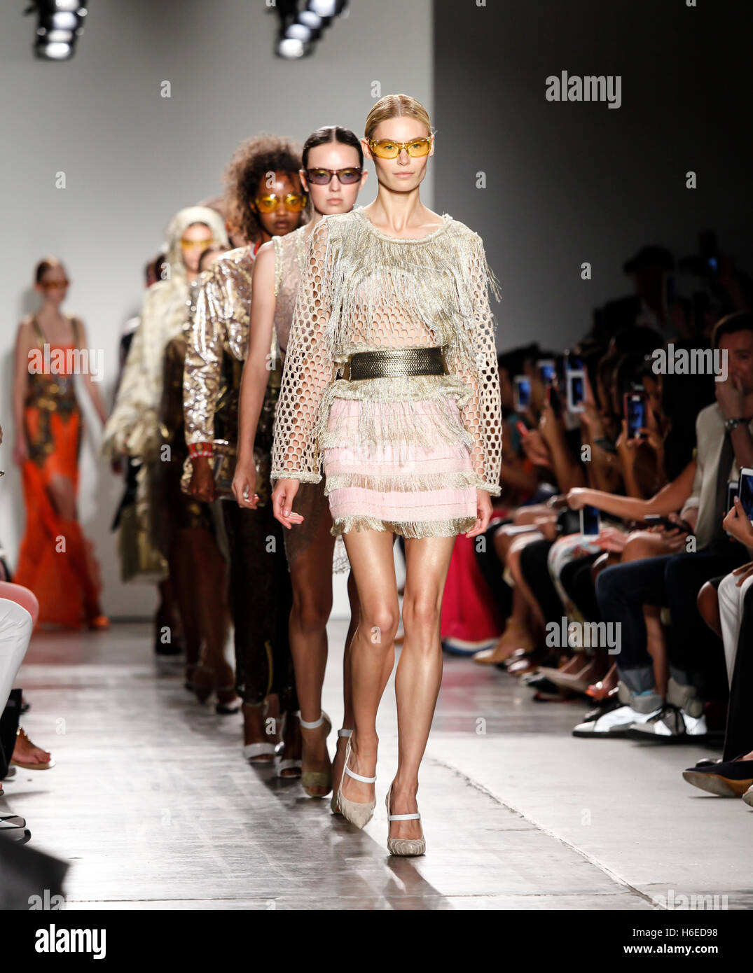 Usa Modls New York, NY, USA - September 11, 2016: Models walk runway for the ...
