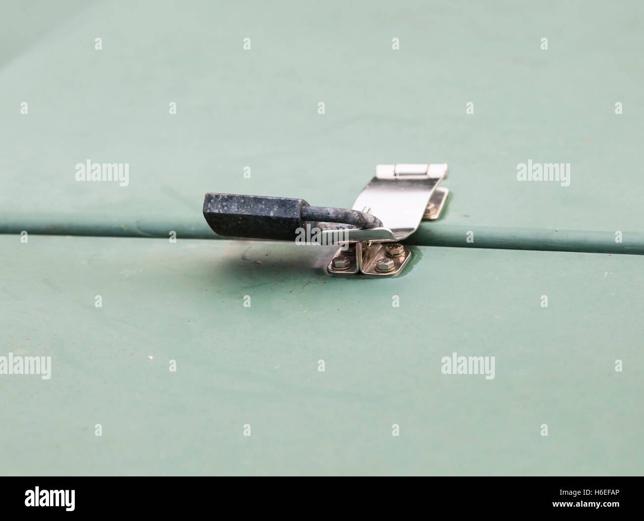 padlock with hasp and staple fixing Stock Photo Alamy