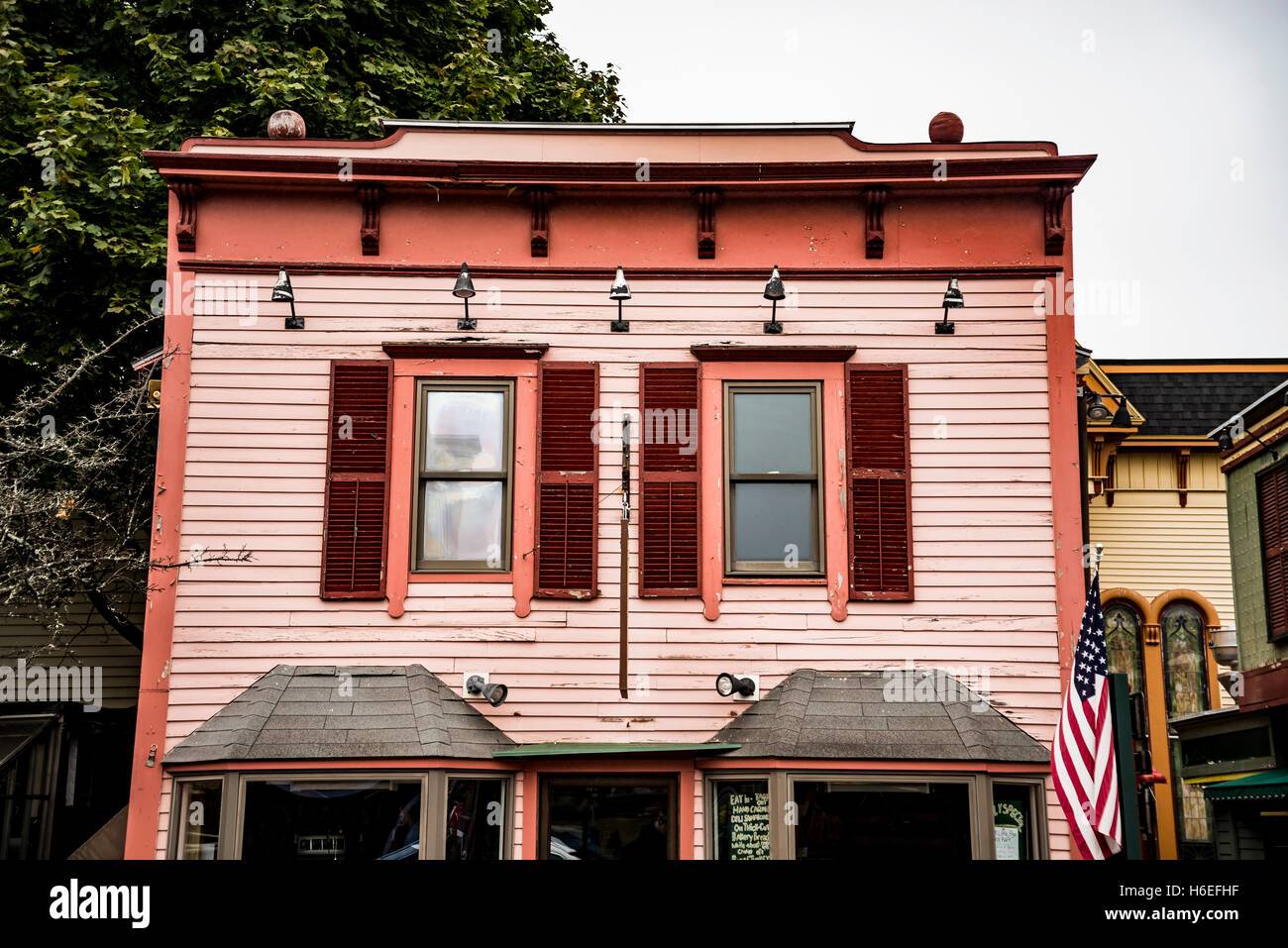 building in Bar Harbor, Maine Stock Photo Alamy