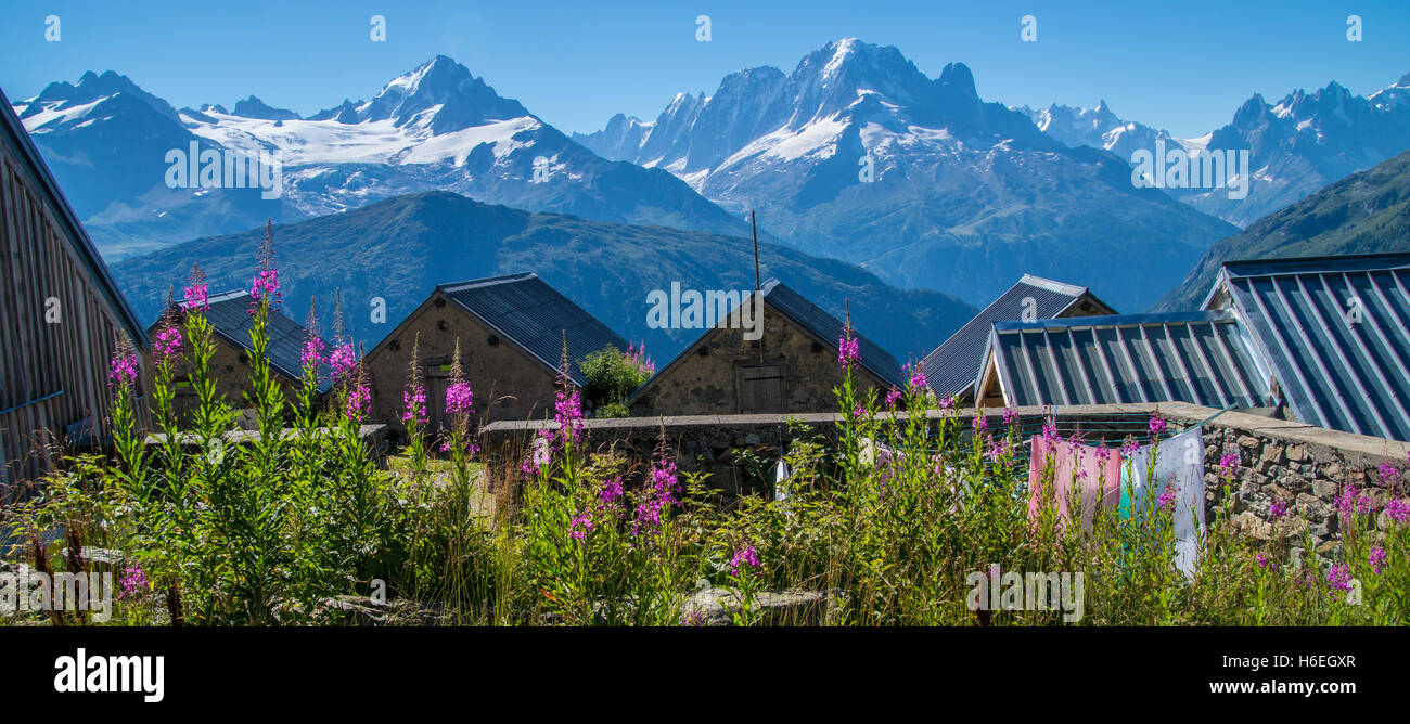 massif du mont blanc,la loriaz,vallorcine,haute savoie,france Stock Photo
