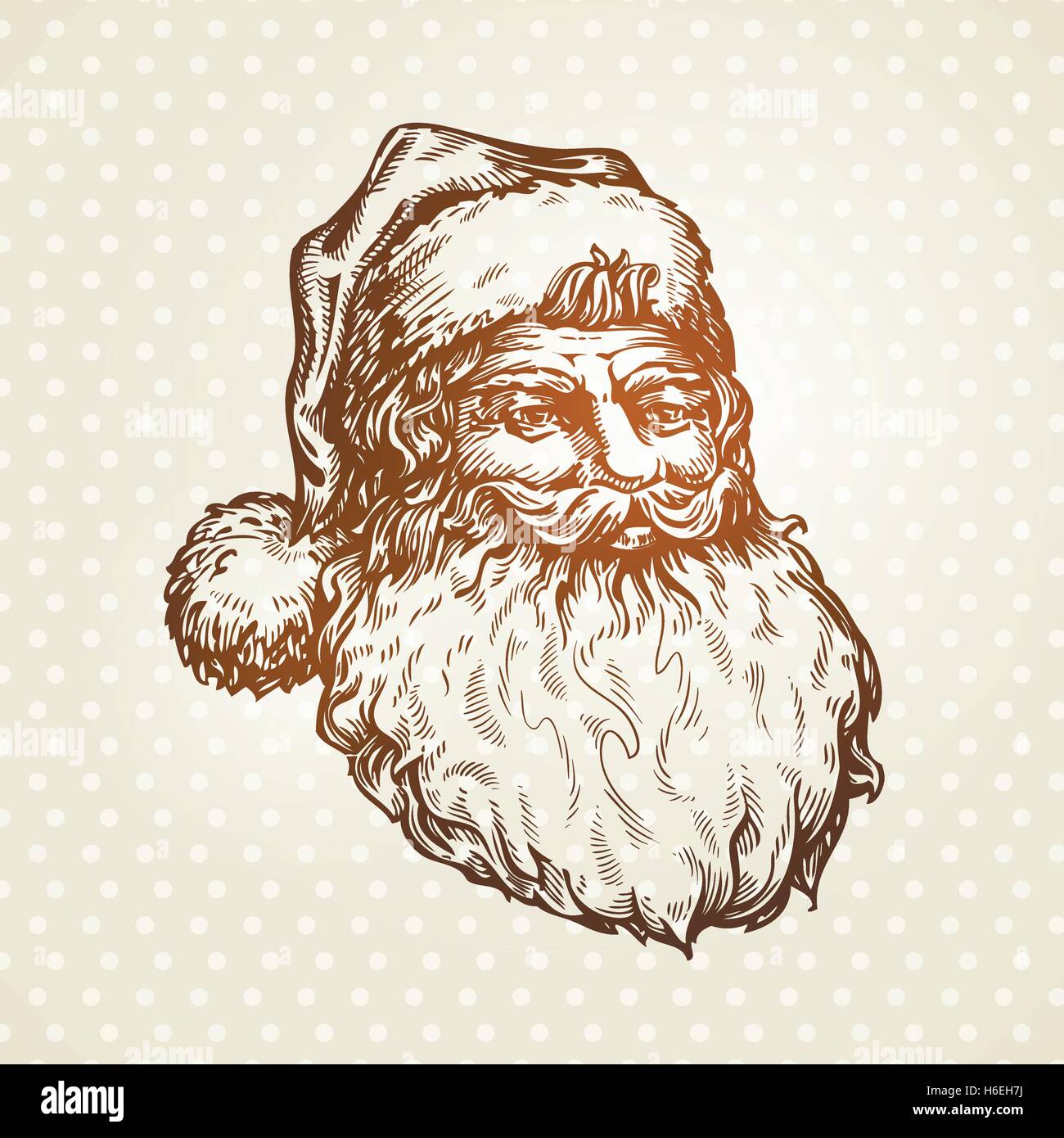 Santa claus vector line Stock Vector Images Alamy