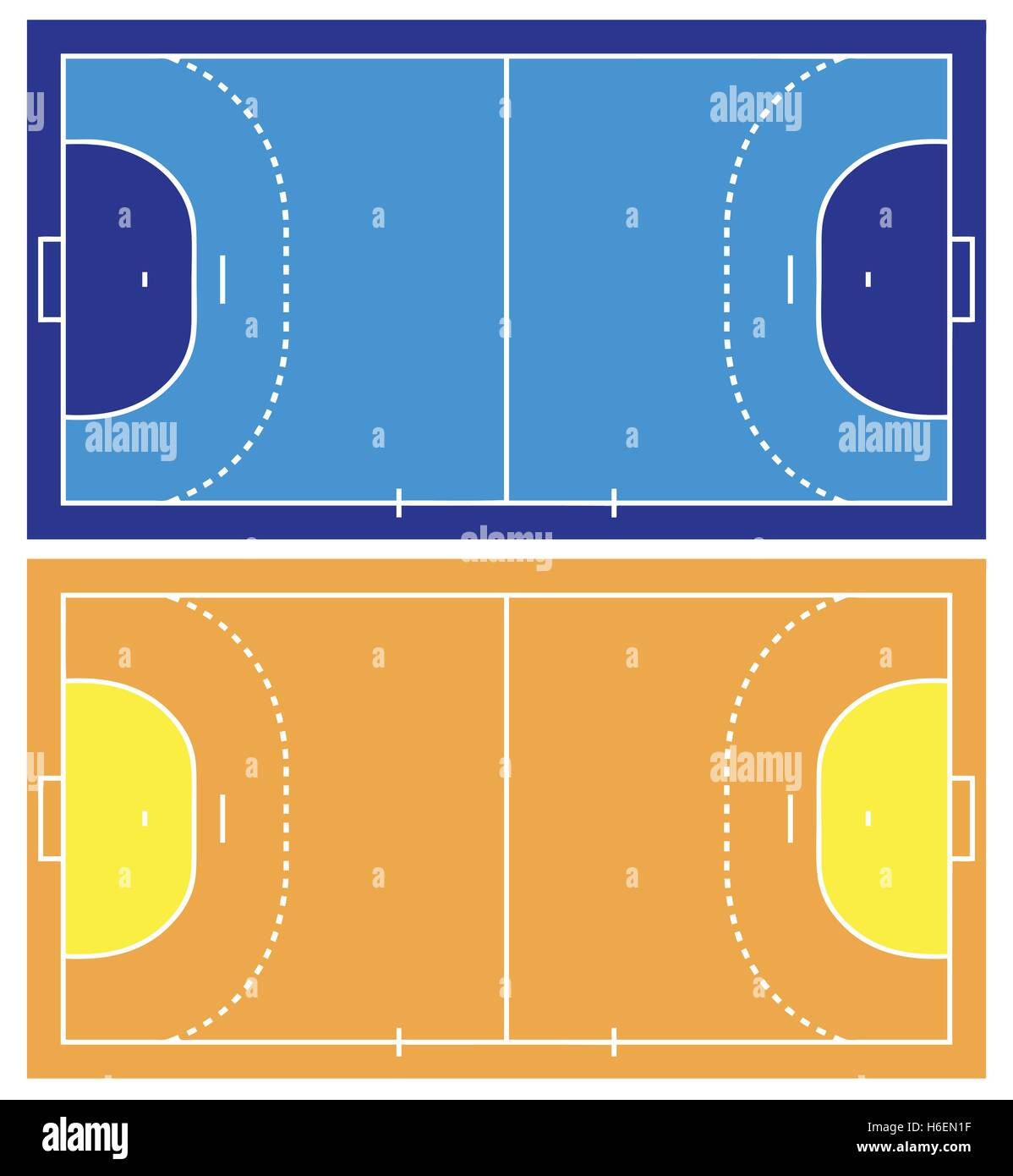 Handball court isolated Stock Vector Image & Art Alamy