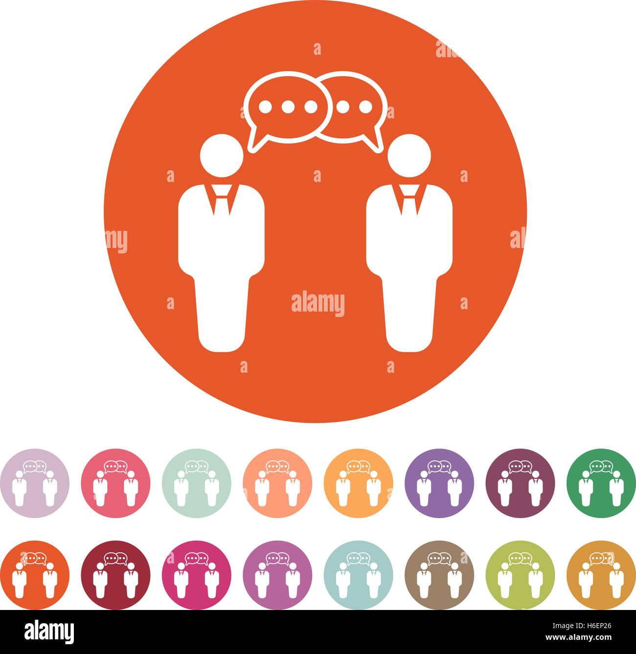 The negotiations icon. Debate and dialog, discussion, conversations ...