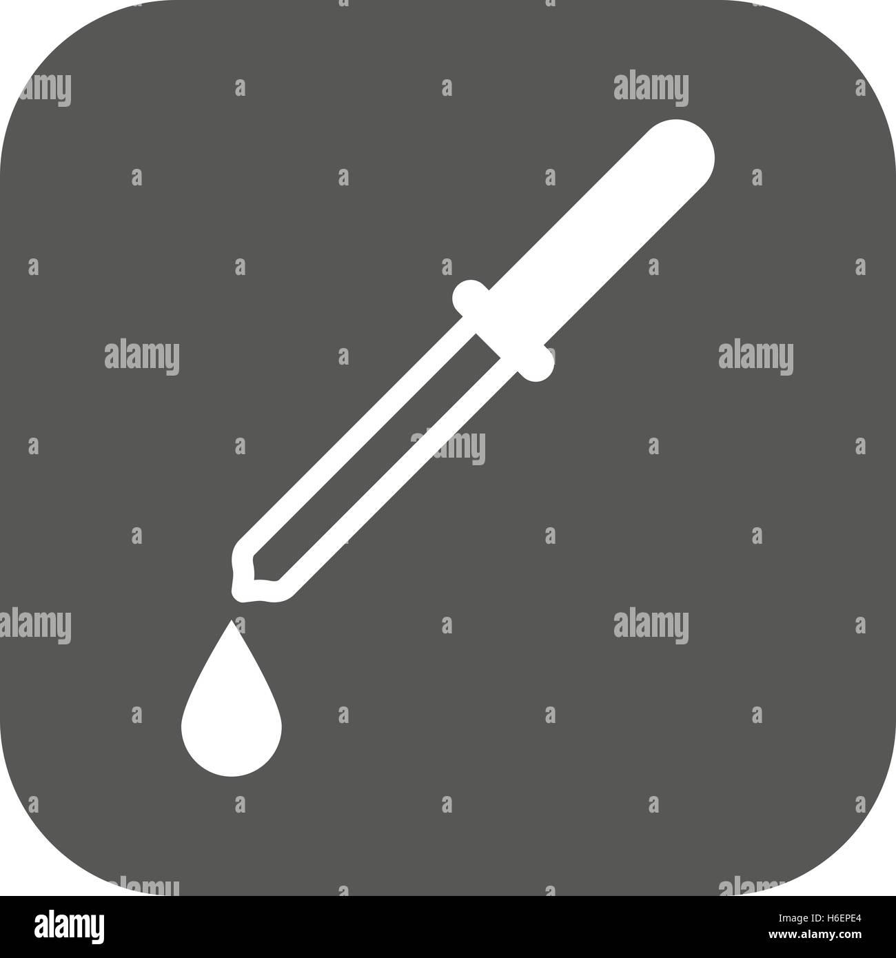 The pipette icon. Dropper and eyedropper, analysis, chemistry symbol. Flat Vector illustration