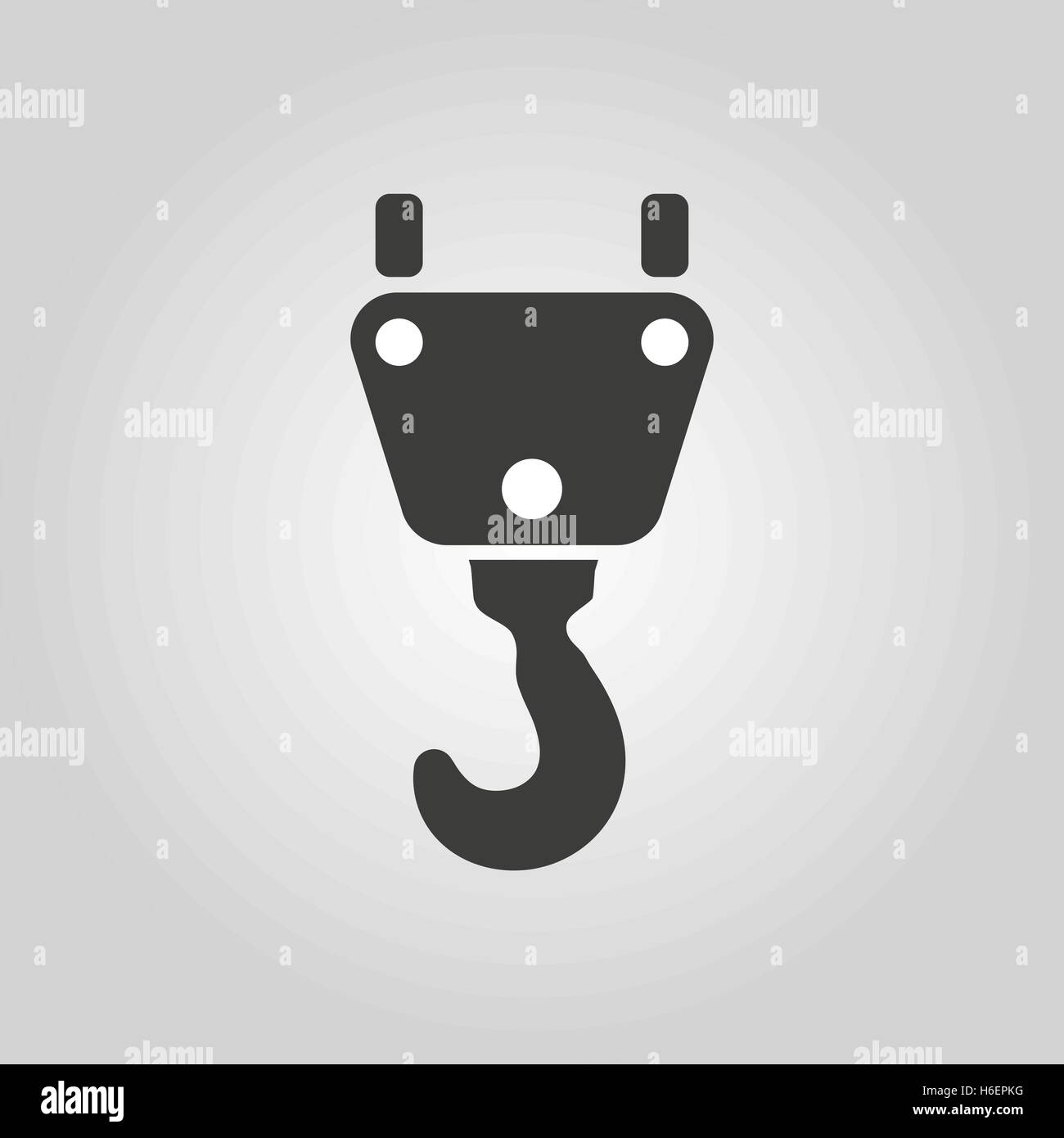 The crane hook icon. Building and lifting symbol. Flat Vector ...