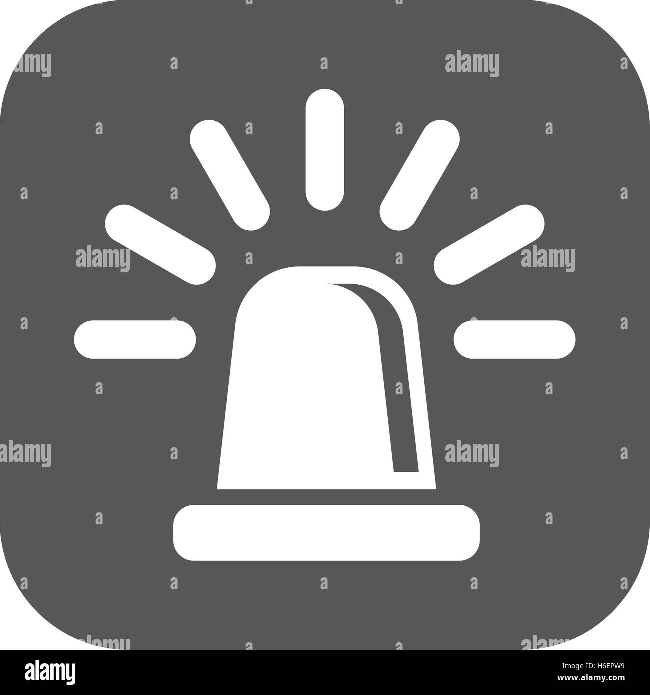 The flasher icon. Police and ambulance, alarm, beacon symbol. Flat