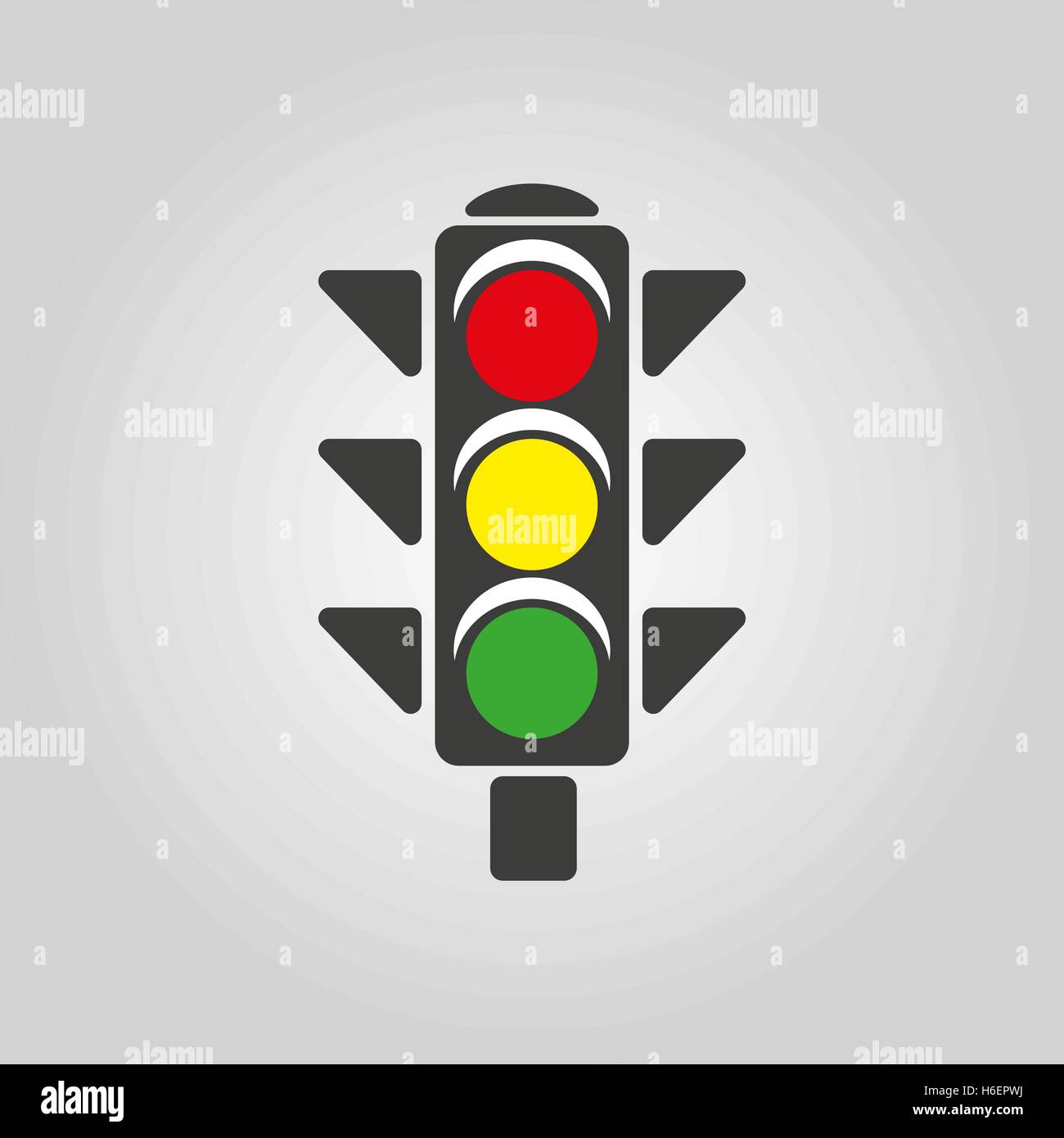 The traffic light icon. Stoplight and  semaphore, crossroads symbol. Flat Vector illustration Stock Vector