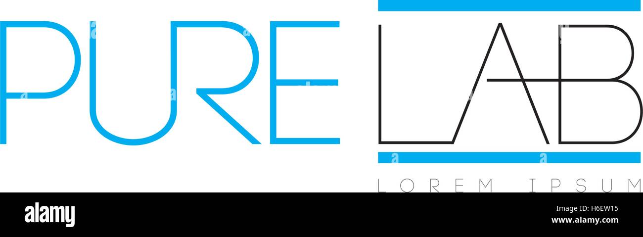 Pure Lab Concept Logo Design Stock Vector Image & Art - Alamy