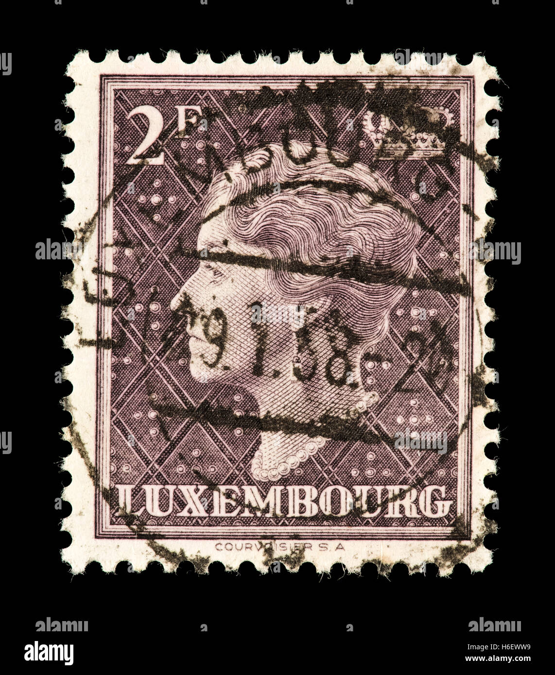 Postage stamp from Luxembourg depicting Grand Duchess Charlotte Stock