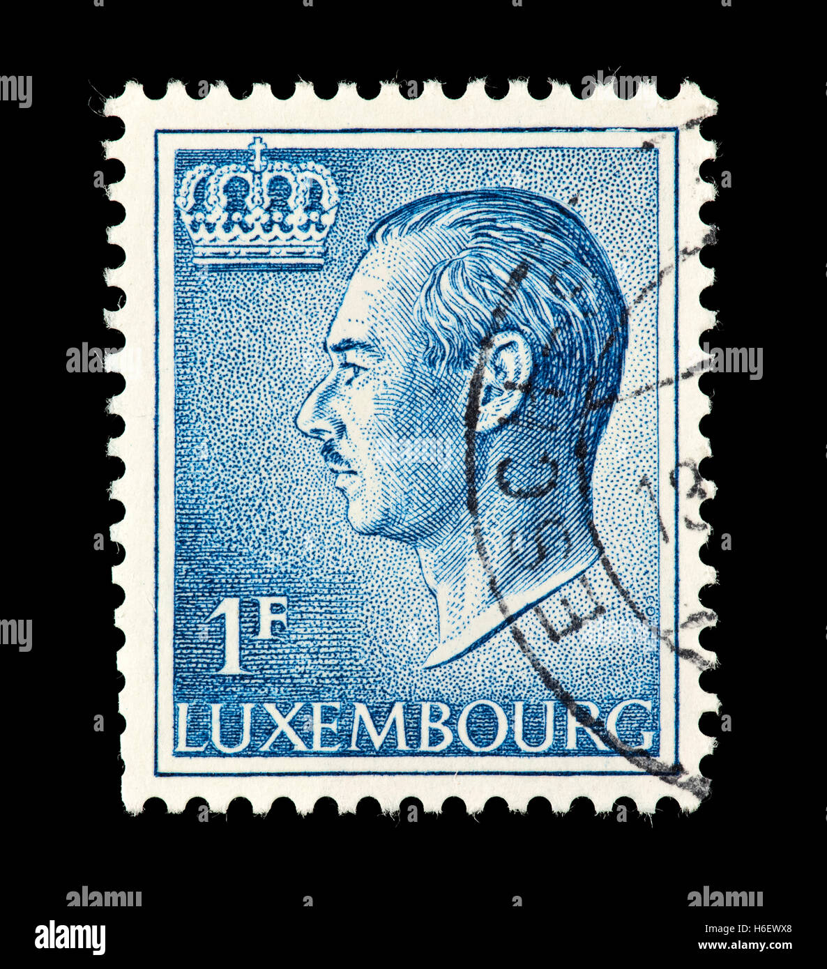 Postage stamp from Luxembourg depicting Grand Duke Jean. Stock Photo