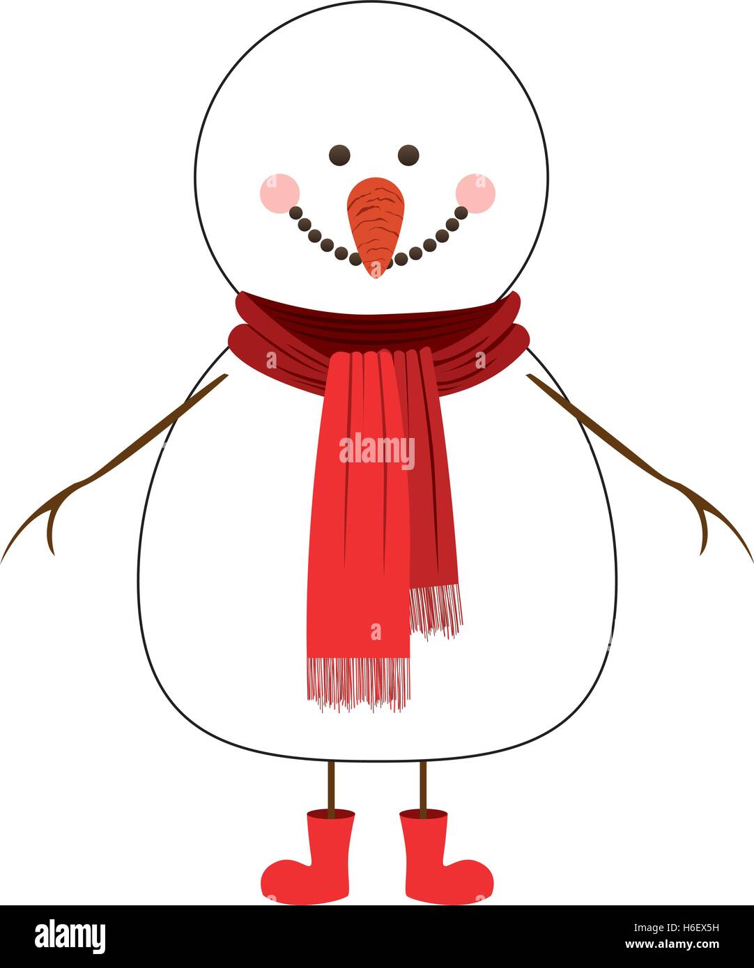 happy snowman cartoon icon image vector illustration design Stock ...