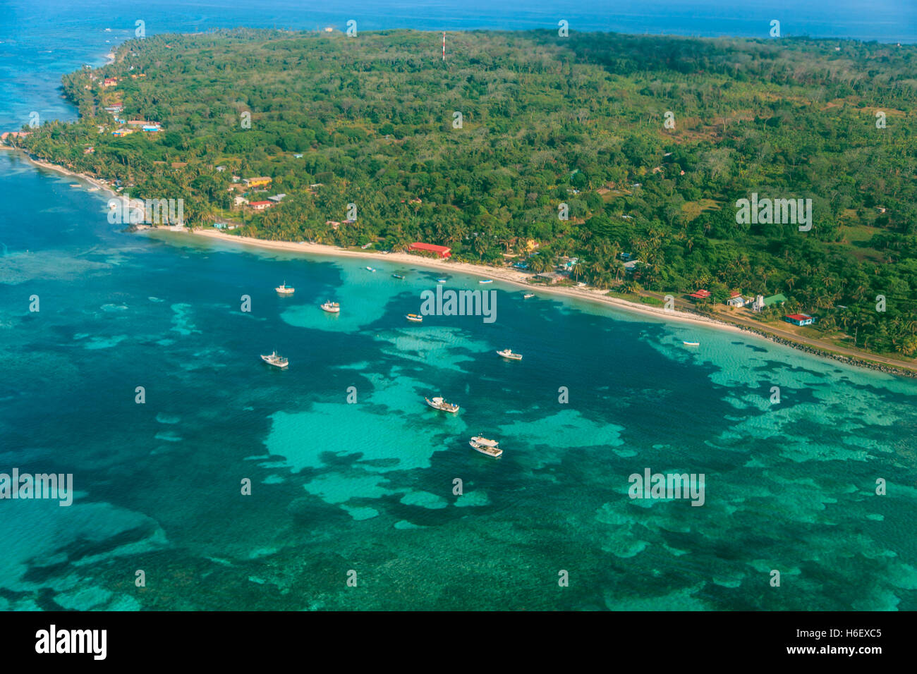 aerial view of Corn Island on Nicaragua caribbean Stock Photo Alamy