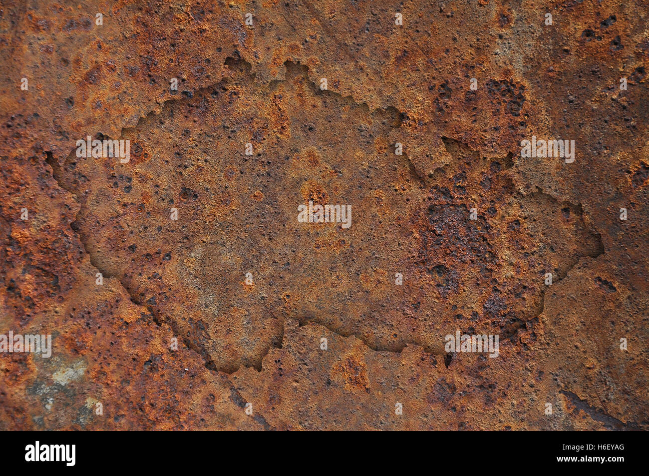 Map of Czech Republic on rusty metal Stock Photo - Alamy