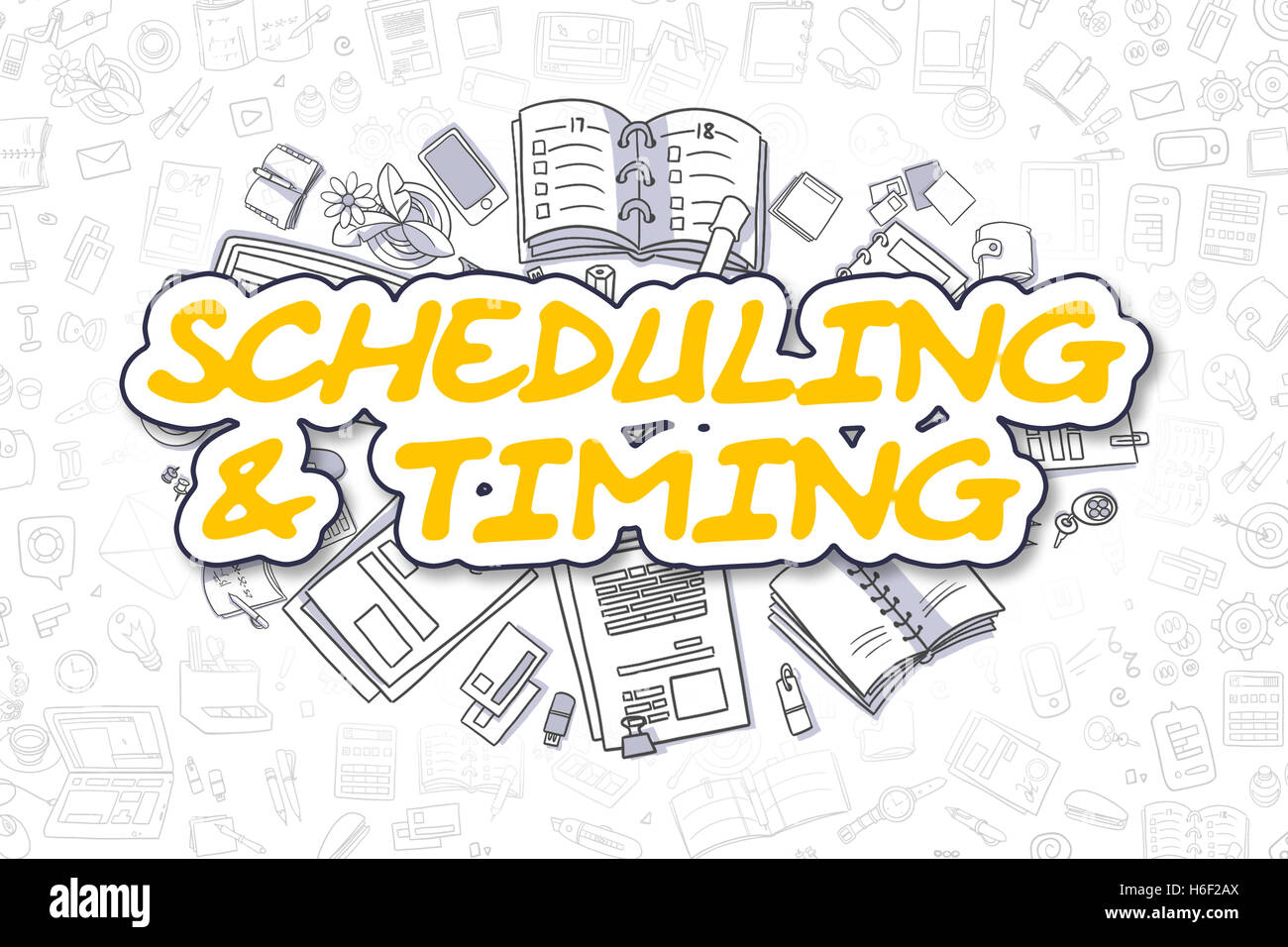 Scheduling And Timing - Business Concept. Stock Photo