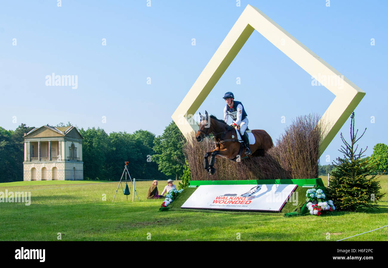 Houghton Horse Trials, 2016 - Final Fence Stock Photo