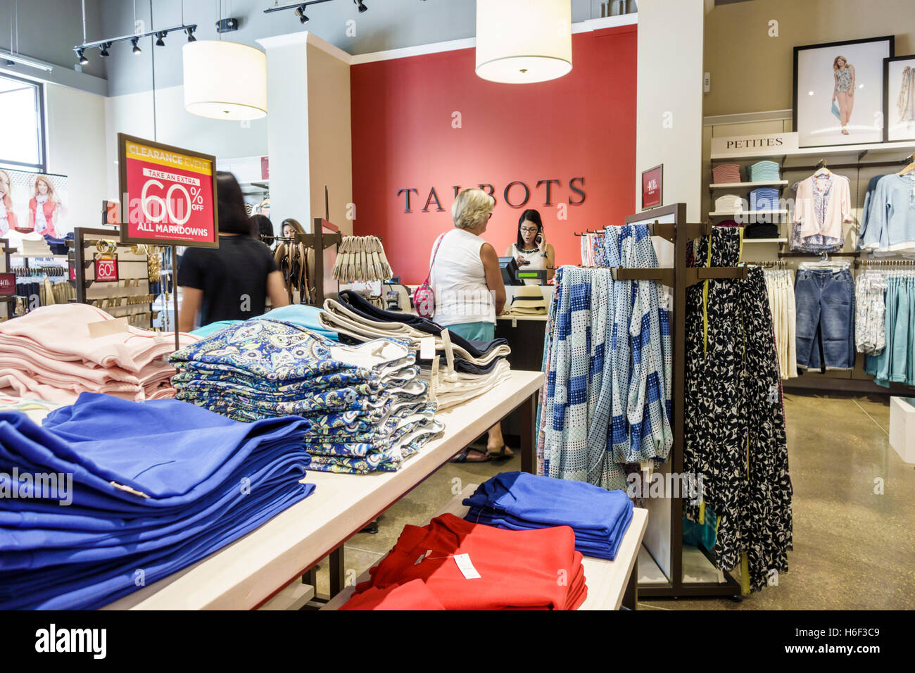 Interior inside display sale talbots womens clothing hi-res stock  photography and images - Alamy