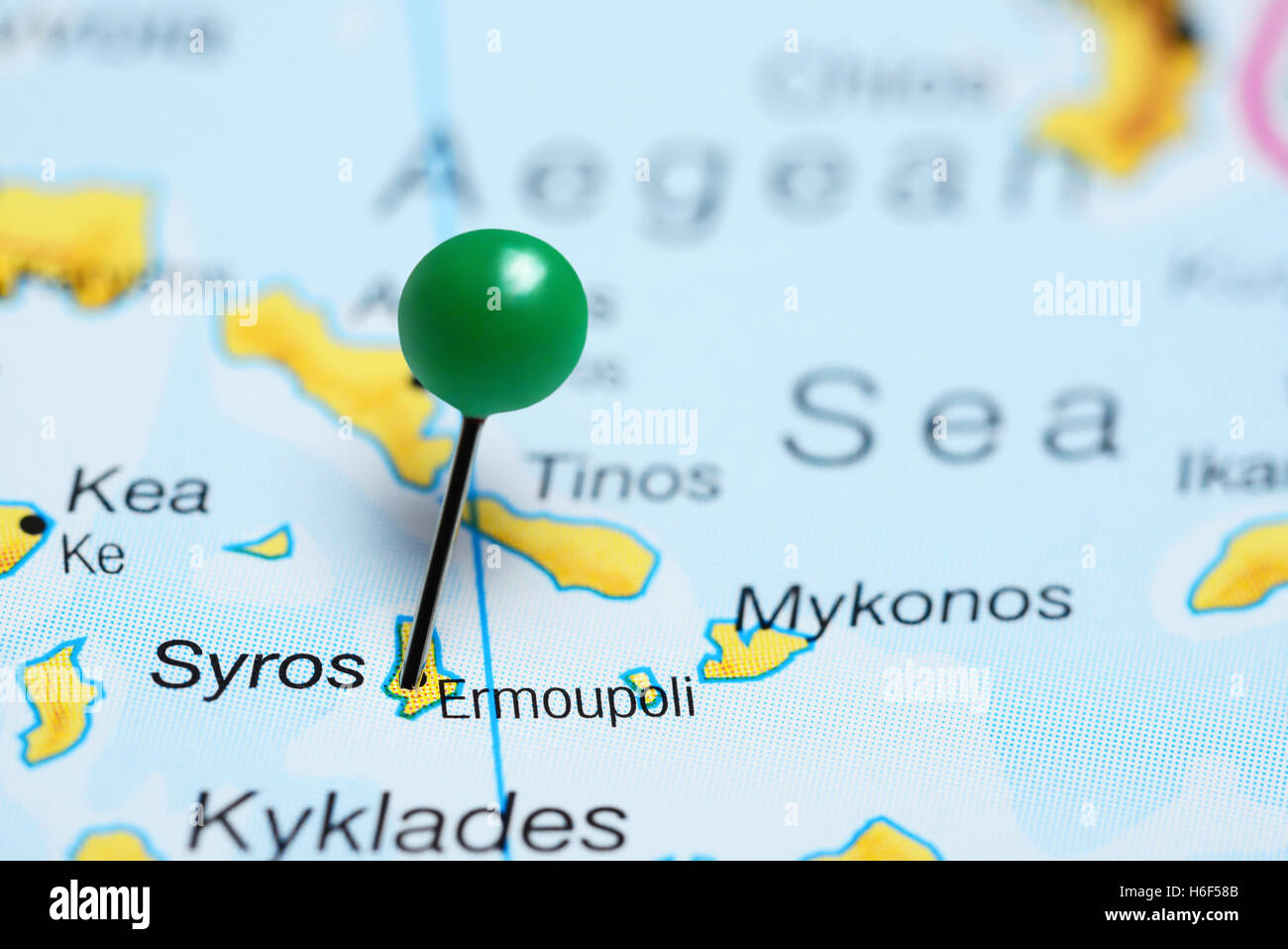 Syros map hi-res stock photography and images - Alamy