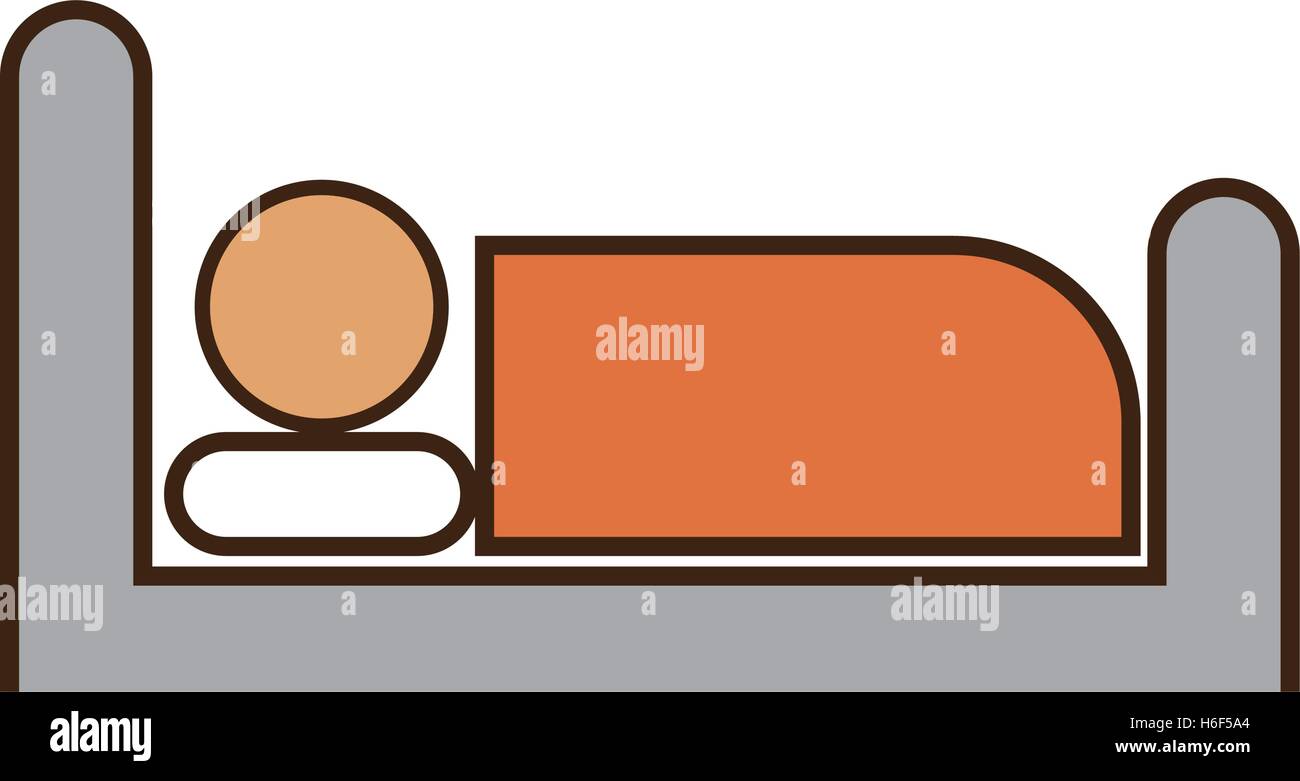 Sleep Inn Vector person sleep hotel service vector illustration design Stock Vector ...