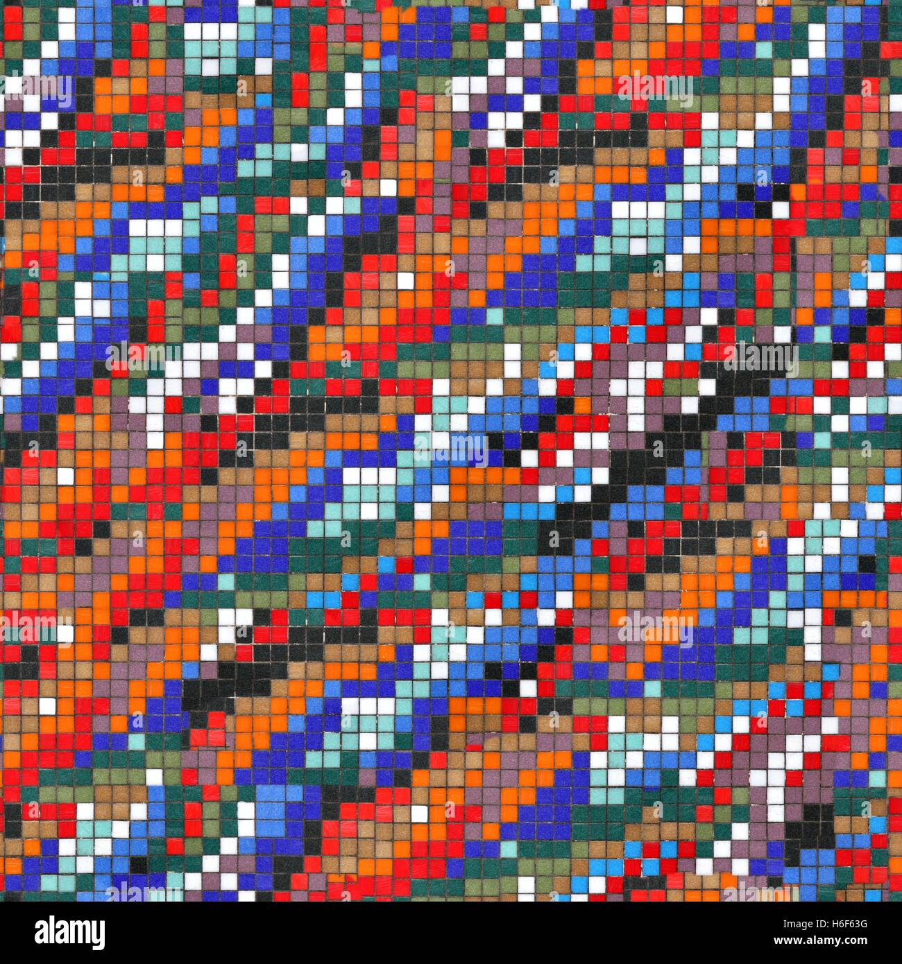 Colorful mosaic wall as a background Stock Photo - Alamy
