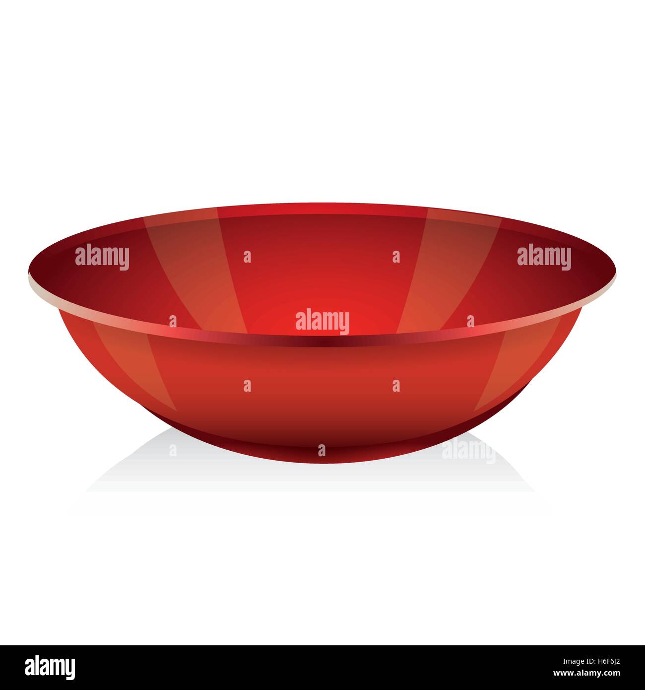 Red bowl vector Stock Vector