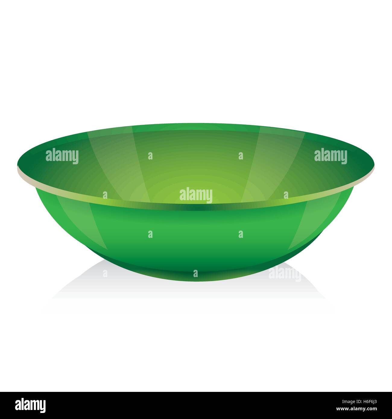 Green bowl vector Stock Vector