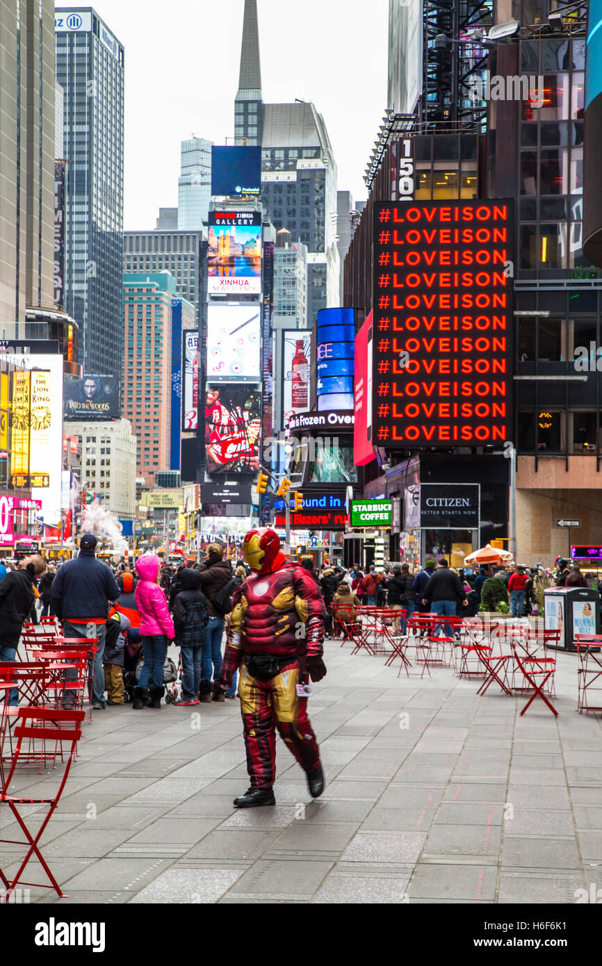 View of Times Square in Manhattan, New York City Stock Photo