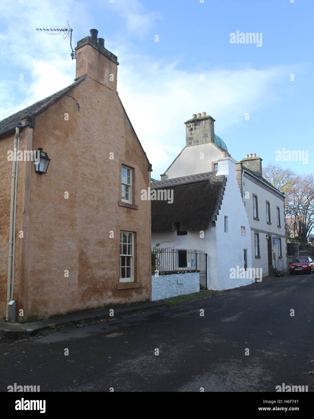 Exterior of Hugh Miller Cottage Cromarty Scotland November 2013 Stock Photo