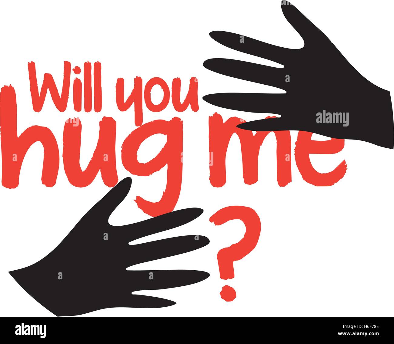 Will You Hug Me Concept Design Stock Vector Image & Art - Alamy