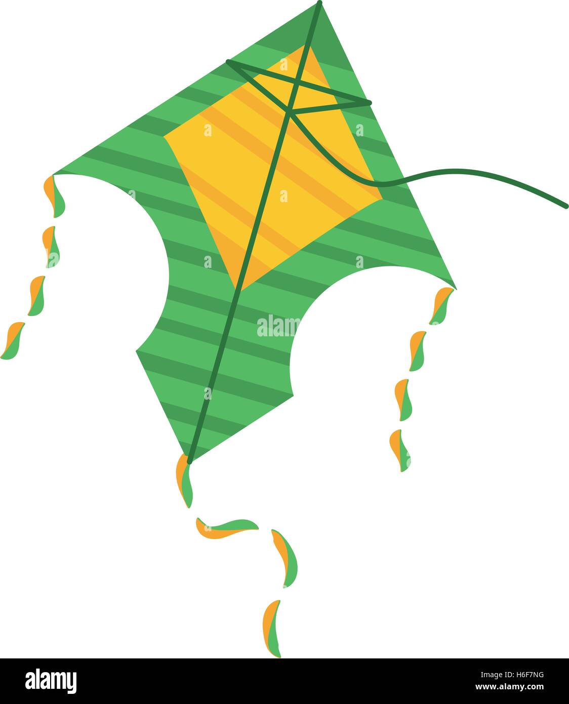beautiful kite flying isolated icon vector illustration design Stock ...